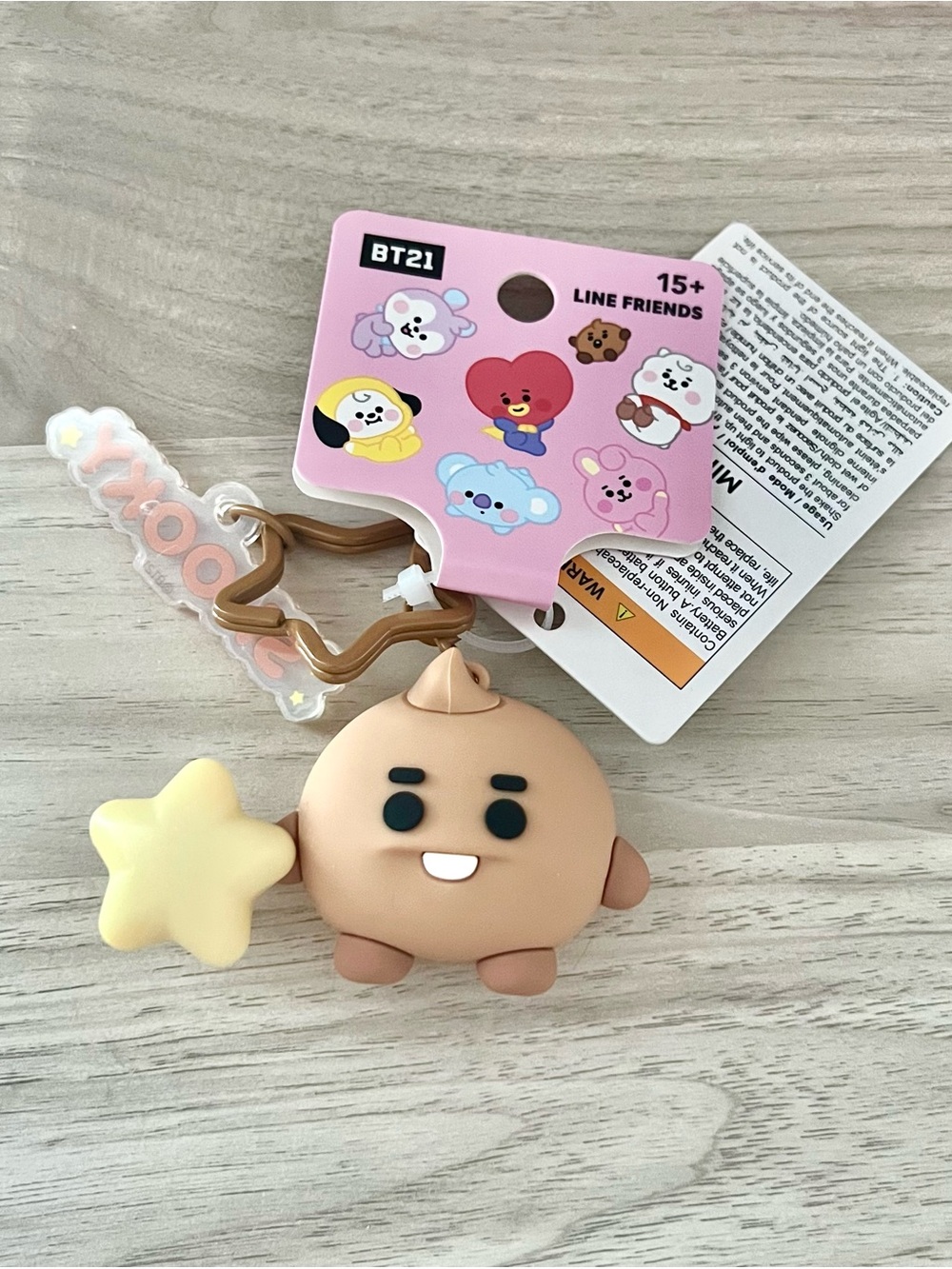 BTS BT21 Mini LED Light Up Keychain - SHOOKY (Suga)